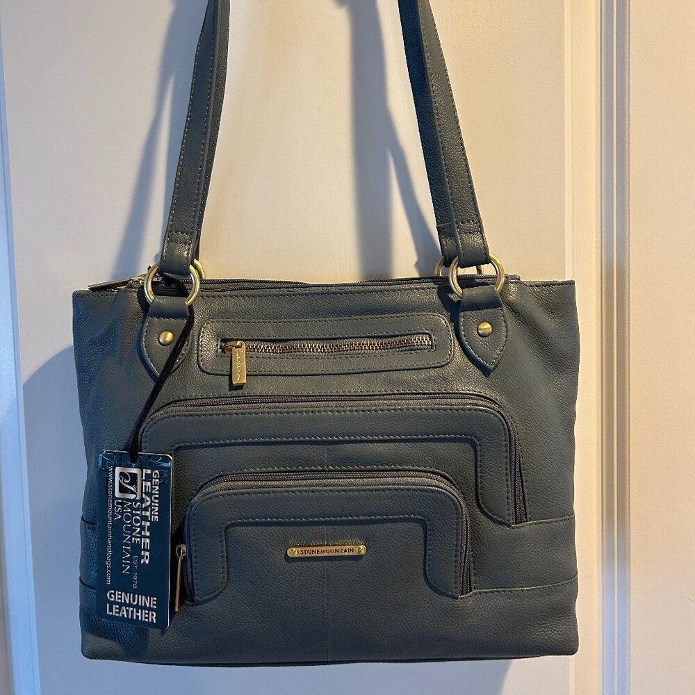 Stone Mountain West Hampton Leather Tote NWT